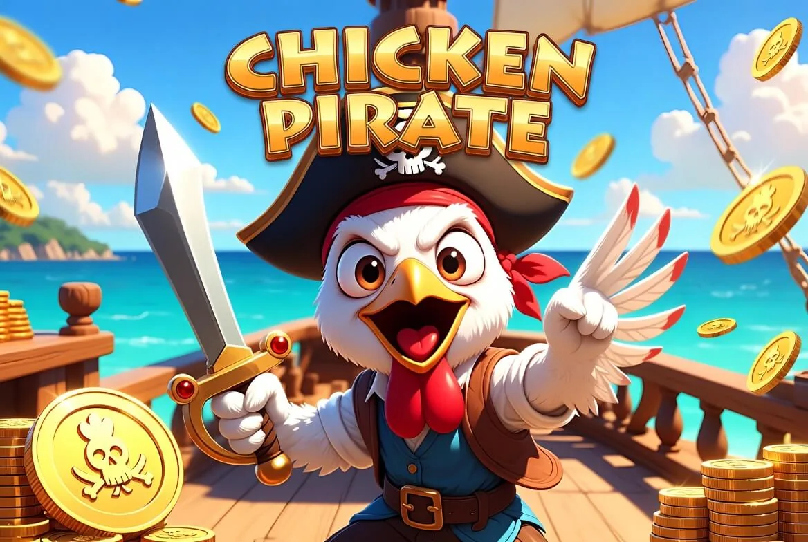 Chicken Pirate demo round with the multiplier climbing